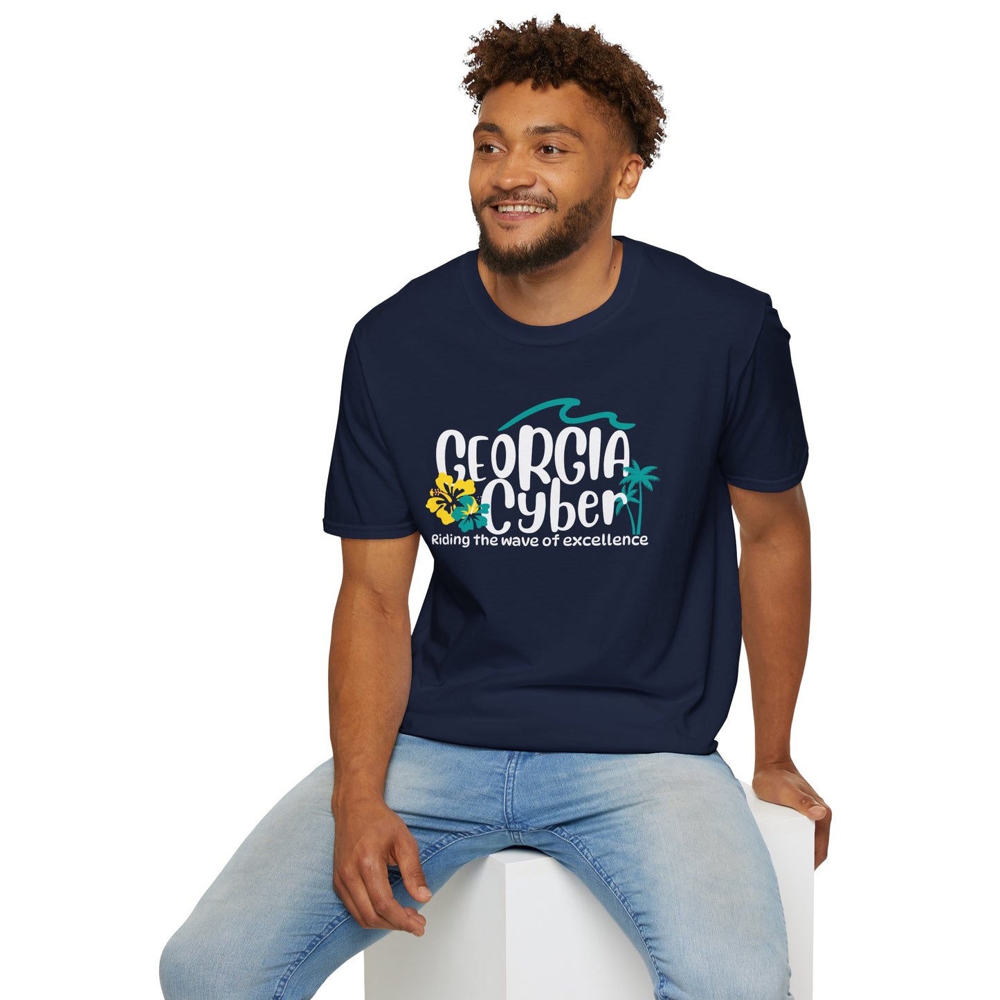 Georgia Cyber Unisex Softstyle T-Shirt - Riding the Wave of Excellence