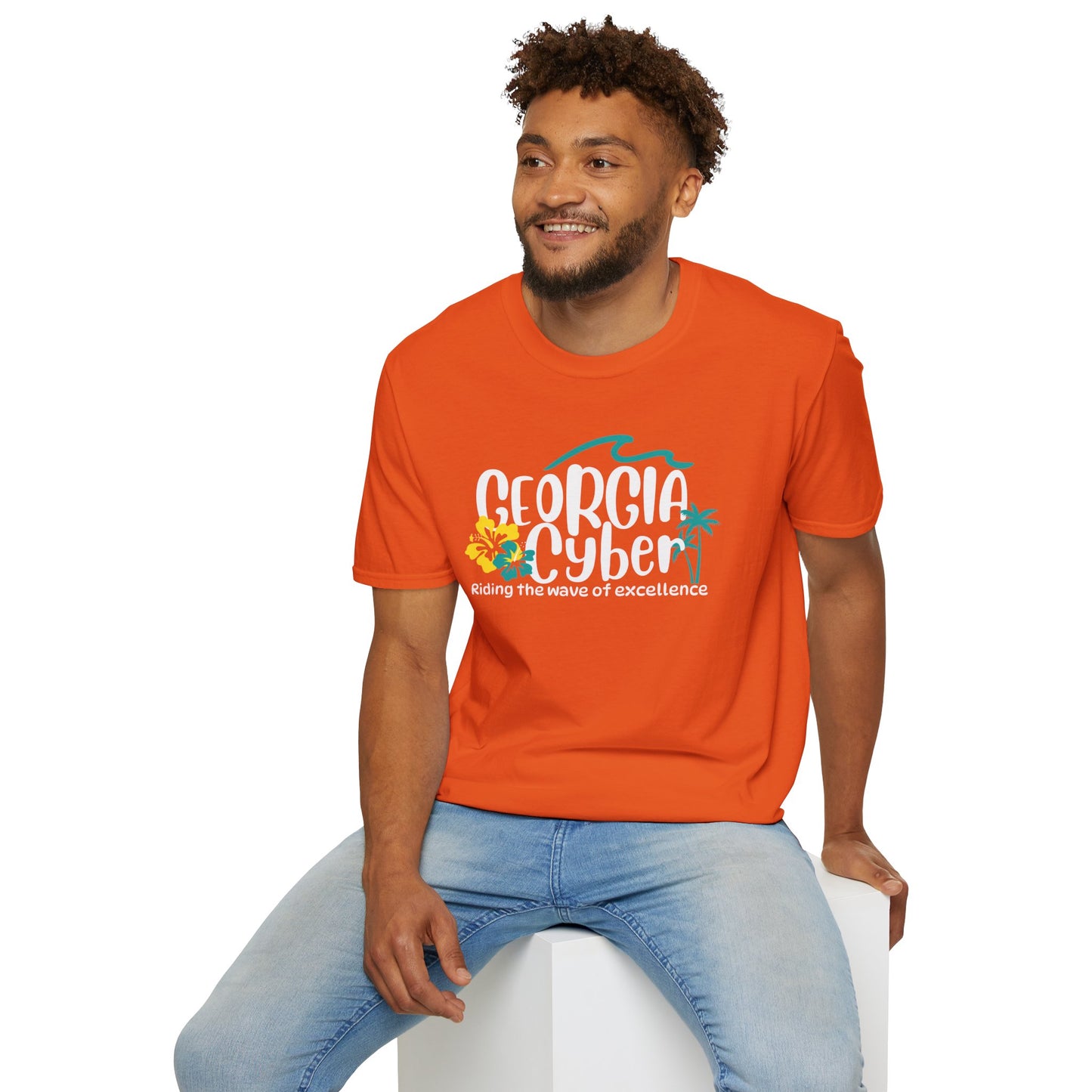 Georgia Cyber Unisex Softstyle T-Shirt - Riding the Wave of Excellence