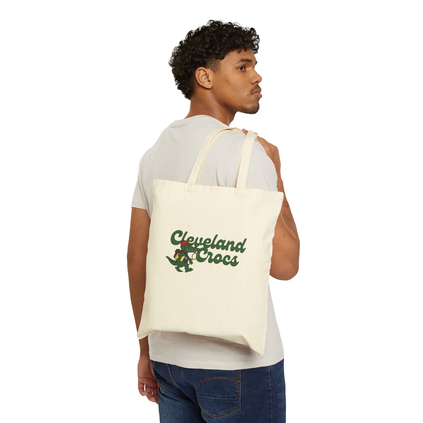 Cleveland Crocs Cotton Canvas Tote Bag - Eco-Friendly, Fun, and Practical for Everyday Use