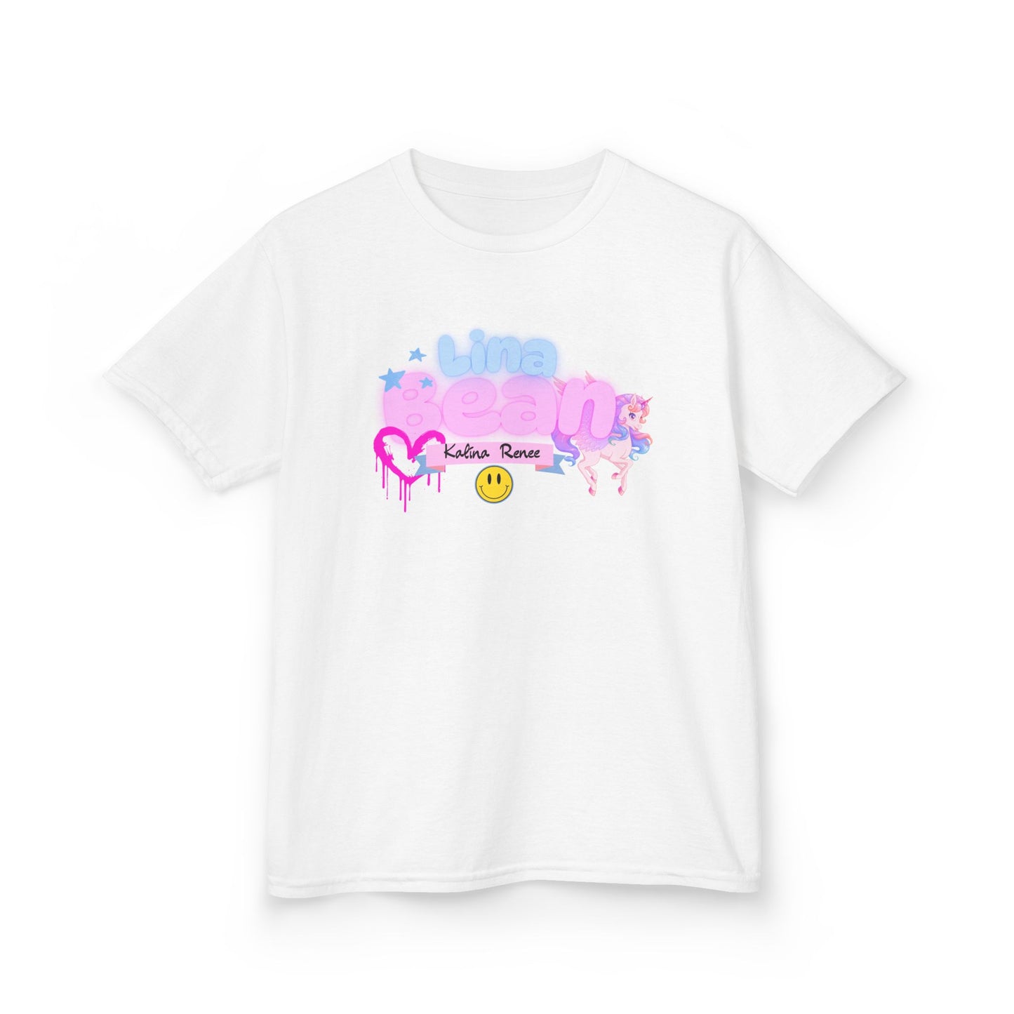 Playful Kids Tee with Custom Name & Unicorn Design