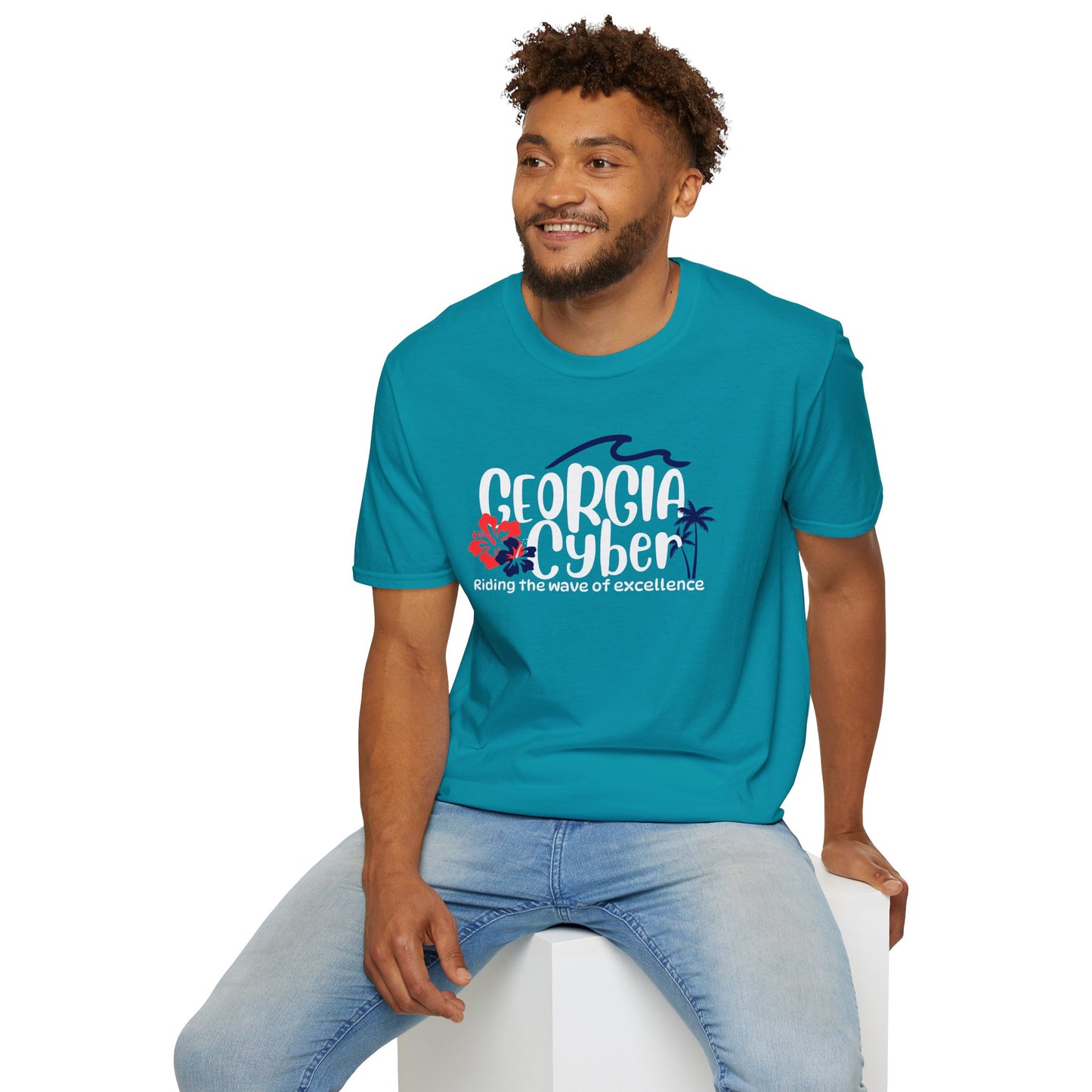 Georgia Cyber Unisex Softstyle T-Shirt - Riding the Wave of Excellence
