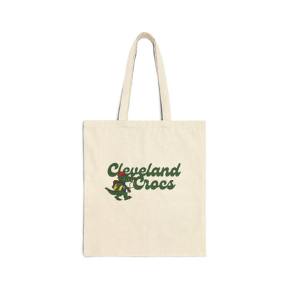 Cleveland Crocs Cotton Canvas Tote Bag - Eco-Friendly, Fun, and Practical for Everyday Use